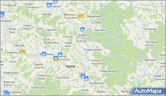 mapa Grzegorzówka, Grzegorzówka na mapie Targeo