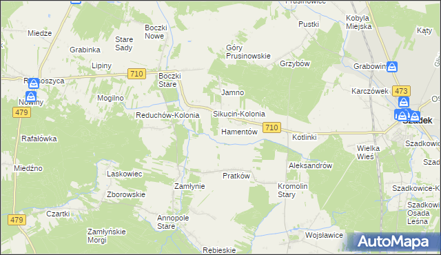 mapa Hamentów, Hamentów na mapie Targeo