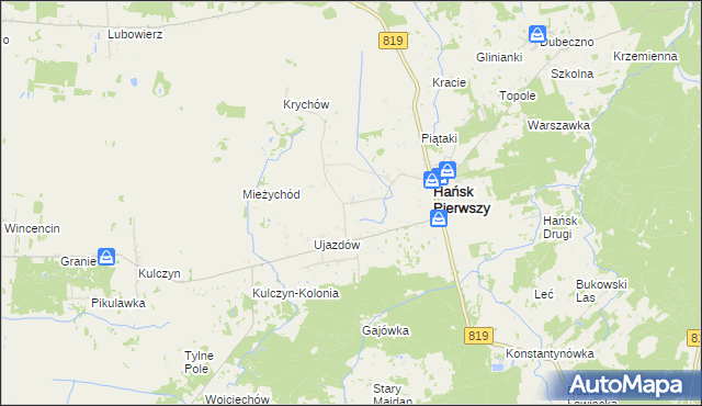 mapa Hańsk-Kolonia, Hańsk-Kolonia na mapie Targeo