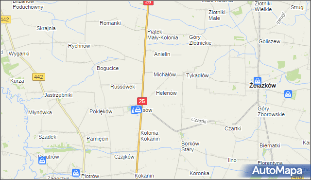 mapa Helenów gmina Żelazków, Helenów gmina Żelazków na mapie Targeo