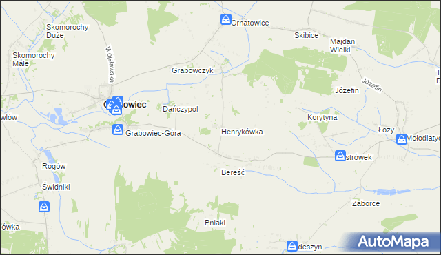 mapa Henrykówka, Henrykówka na mapie Targeo