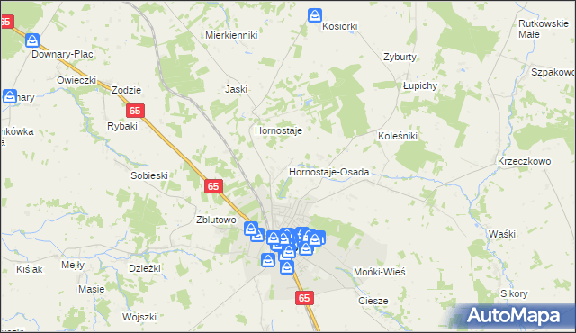 mapa Hornostaje-Osada, Hornostaje-Osada na mapie Targeo