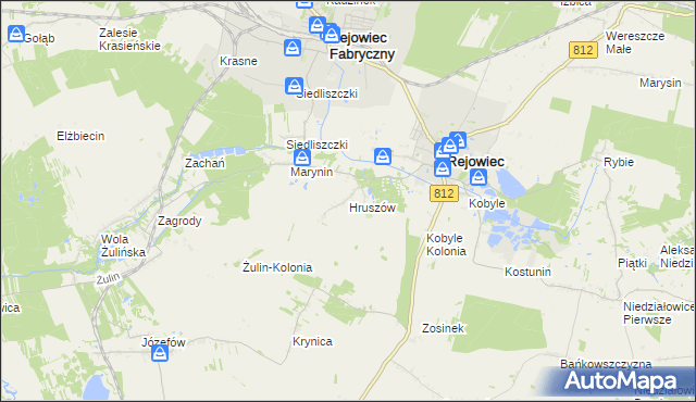 mapa Hruszów, Hruszów na mapie Targeo