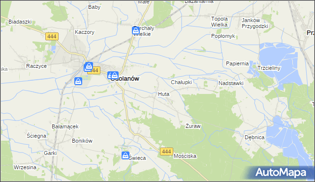 mapa Huta gmina Odolanów, Huta gmina Odolanów na mapie Targeo