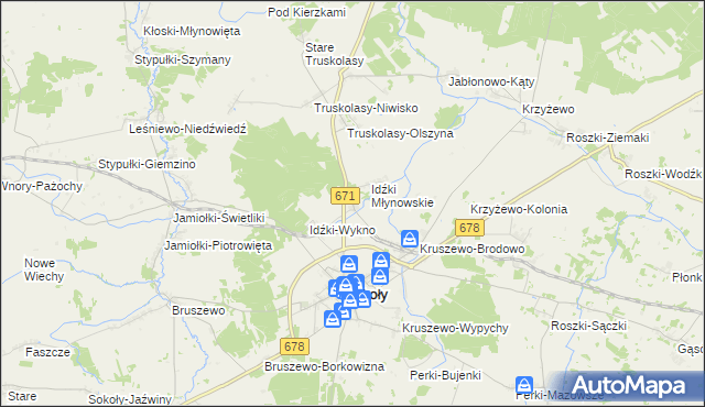 mapa Idźki Średnie, Idźki Średnie na mapie Targeo