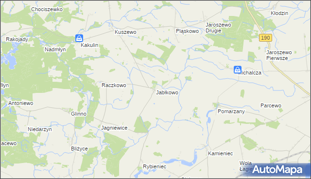 mapa Jabłkowo, Jabłkowo na mapie Targeo