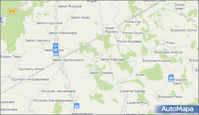 mapa Jabłoń-Dąbrowa, Jabłoń-Dąbrowa na mapie Targeo