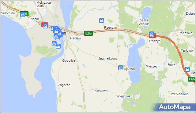 mapa Jagniątkowo, Jagniątkowo na mapie Targeo