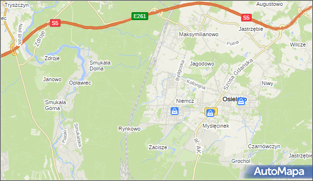 mapa Jagodowo Leśniczówka, Jagodowo Leśniczówka na mapie Targeo