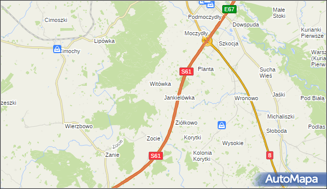 mapa Jankielówka, Jankielówka na mapie Targeo