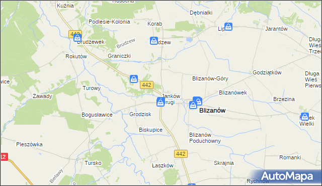 mapa Janków Drugi, Janków Drugi na mapie Targeo