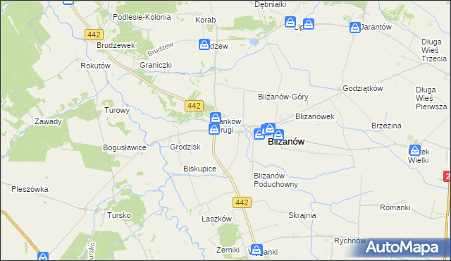 mapa Janków Trzeci gmina Blizanów, Janków Trzeci gmina Blizanów na mapie Targeo