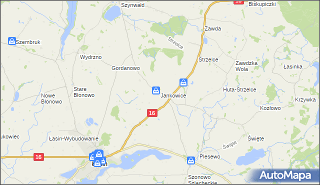 mapa Jankowice gmina Łasin, Jankowice gmina Łasin na mapie Targeo