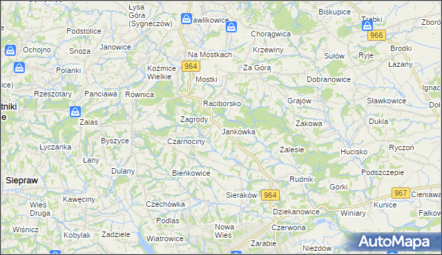 mapa Jankówka gmina Wieliczka, Jankówka gmina Wieliczka na mapie Targeo