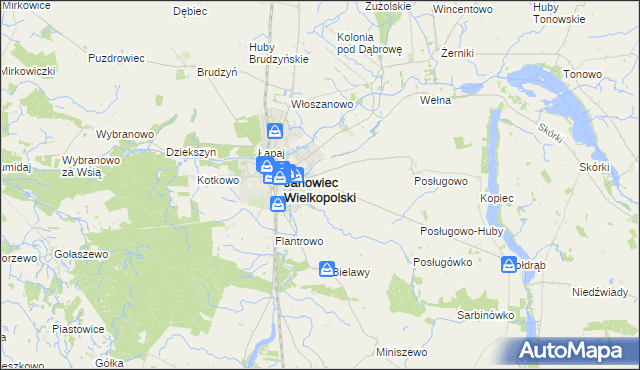 mapa Janowiec-Wieś, Janowiec-Wieś na mapie Targeo