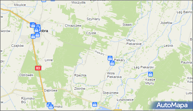 mapa Januszówka gmina Dobra, Januszówka gmina Dobra na mapie Targeo