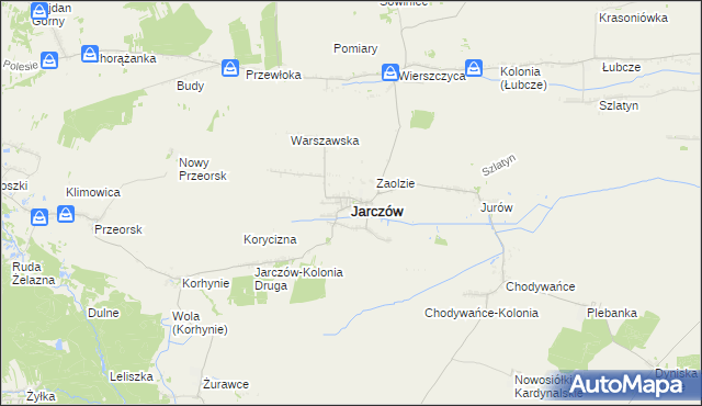 mapa Jarczów, Jarczów na mapie Targeo