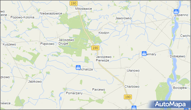 mapa Jaroszewo Pierwsze, Jaroszewo Pierwsze na mapie Targeo