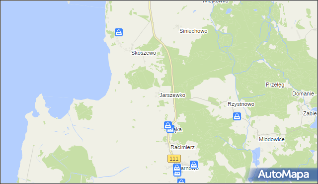 mapa Jarszewko, Jarszewko na mapie Targeo