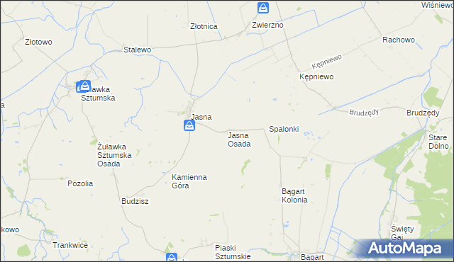 mapa Jasna Osada, Jasna Osada na mapie Targeo