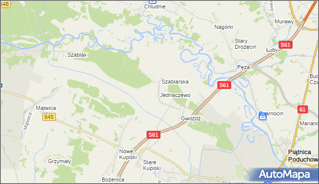 mapa Jednaczewo, Jednaczewo na mapie Targeo