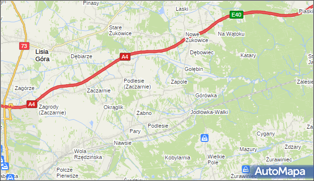 mapa Jodłówka gmina Tarnów, Jodłówka gmina Tarnów na mapie Targeo
