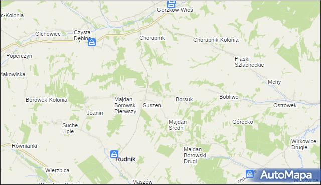 mapa Józefów gmina Gorzków, Józefów gmina Gorzków na mapie Targeo