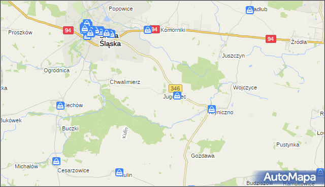 mapa Jugowiec, Jugowiec na mapie Targeo