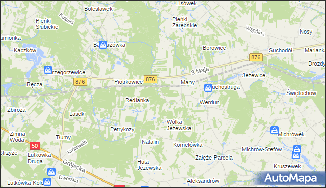 mapa Julianów gmina Tarczyn, Julianów gmina Tarczyn na mapie Targeo