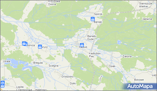 mapa Kadłub gmina Strzelce Opolskie, Kadłub gmina Strzelce Opolskie na mapie Targeo