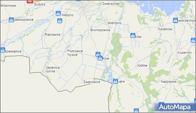 mapa Kałków gmina Otmuchów, Kałków gmina Otmuchów na mapie Targeo