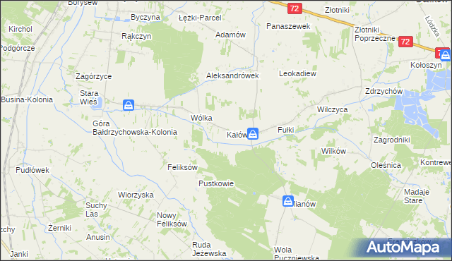 mapa Kałów, Kałów na mapie Targeo