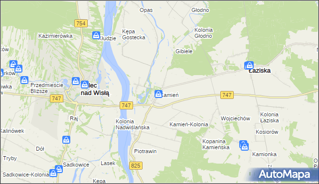 mapa Kamień gmina Łaziska, Kamień gmina Łaziska na mapie Targeo