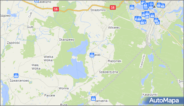 mapa Karaś gmina Iława, Karaś gmina Iława na mapie Targeo