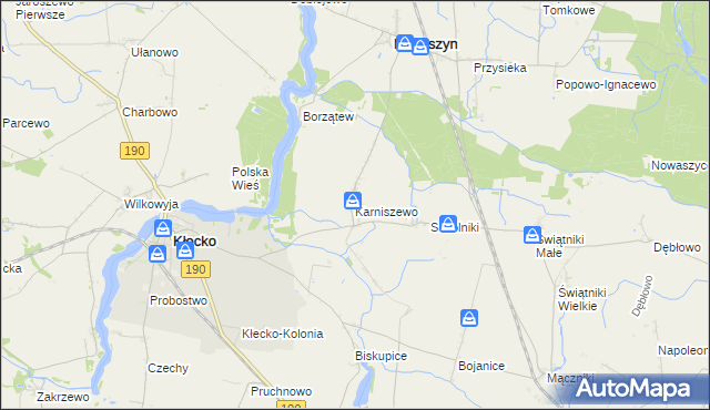 mapa Karniszewo, Karniszewo na mapie Targeo