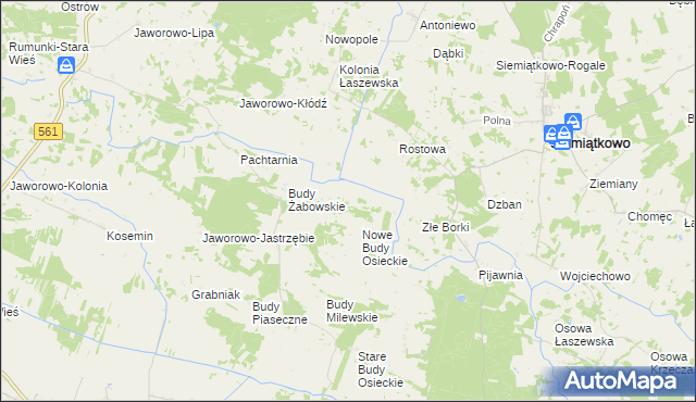 mapa Karolinowo gmina Siemiątkowo, Karolinowo gmina Siemiątkowo na mapie Targeo