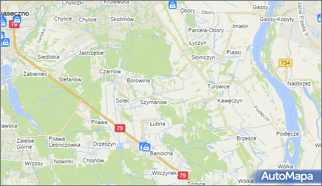 mapa Kawęczynek gmina Konstancin-Jeziorna, Kawęczynek gmina Konstancin-Jeziorna na mapie Targeo