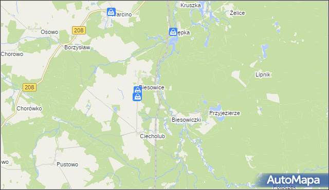 mapa Kawka gmina Kępice, Kawka gmina Kępice na mapie Targeo