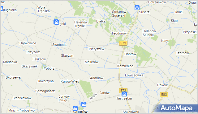 mapa Kaźmierków, Kaźmierków na mapie Targeo