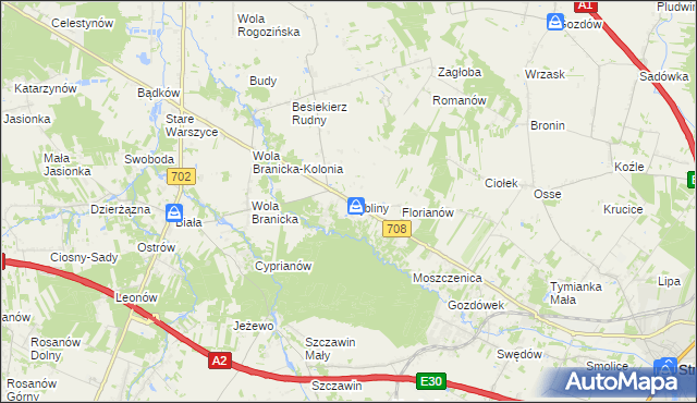 mapa Kębliny, Kębliny na mapie Targeo