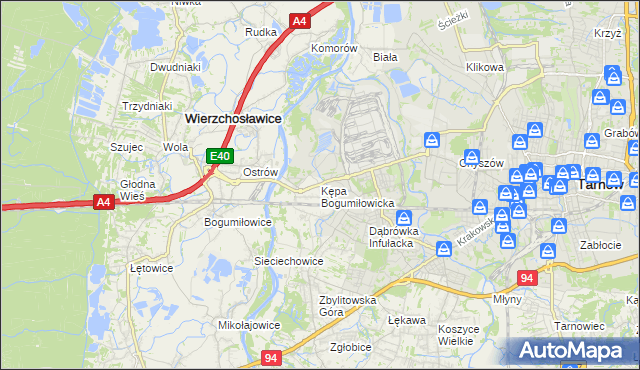 mapa Kępa Bogumiłowicka, Kępa Bogumiłowicka na mapie Targeo