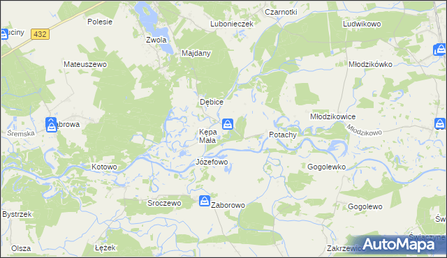 mapa Kępa Wielka, Kępa Wielka na mapie Targeo