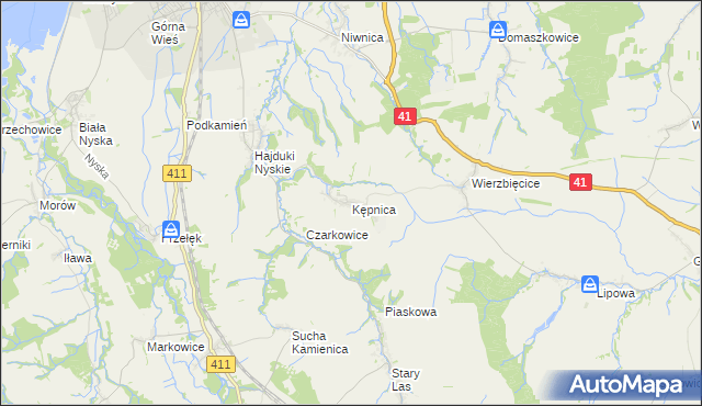 mapa Kępnica, Kępnica na mapie Targeo