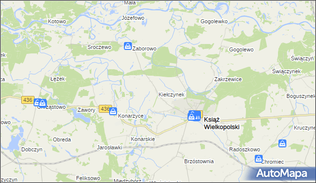 mapa Kiełczynek, Kiełczynek na mapie Targeo