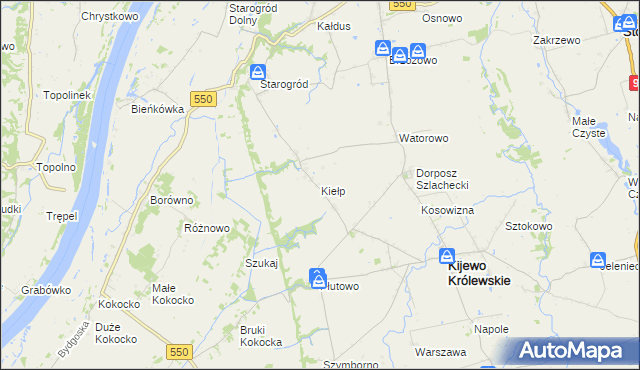 mapa Kiełp, Kiełp na mapie Targeo