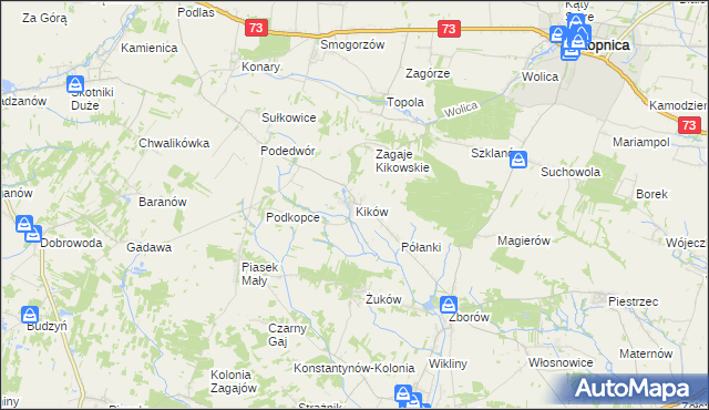 mapa Kików, Kików na mapie Targeo