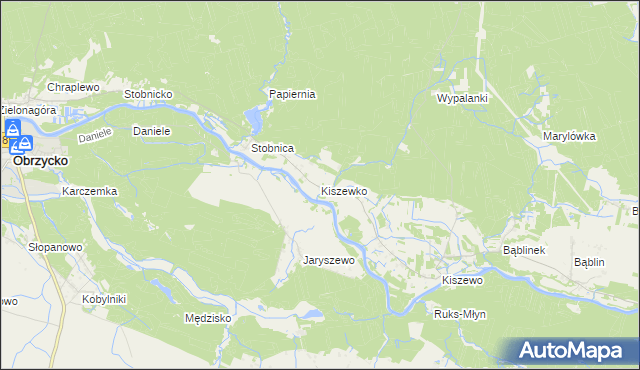mapa Kiszewko, Kiszewko na mapie Targeo