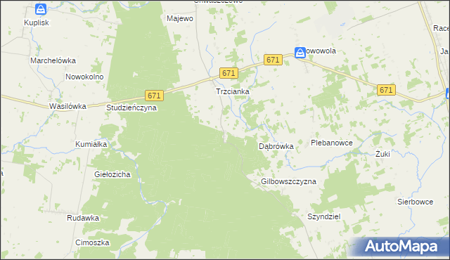 mapa Kładziewo, Kładziewo na mapie Targeo