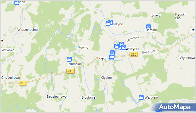 mapa Klęcinko, Klęcinko na mapie Targeo