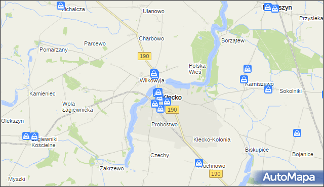 mapa Kłecko, Kłecko na mapie Targeo